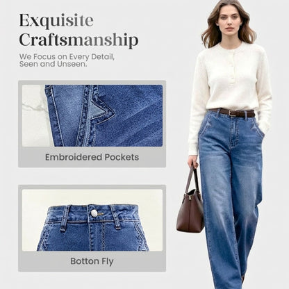 ⏳Oferta specjalna ograniczona czasowo⏰Damskie jeansy vintage z wysokim stanem i szerokimi nogawkami👖