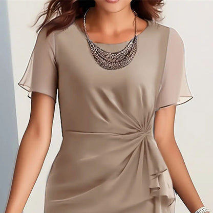 📢📢60% OFF!!⏰Elegant Fashion Solid Color Dress